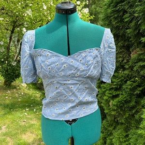 Streetwear Society Blue Floral Blouse